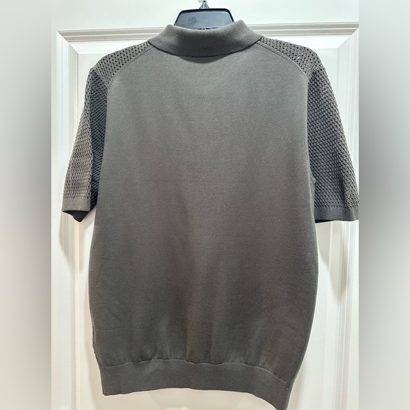 Reiss Half Zip Textured Short Sleeve - Picture 3 of 3